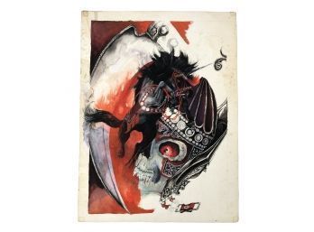 Watercolor Painting, Warrior In Battle Fantasy Illustration - #S11-4