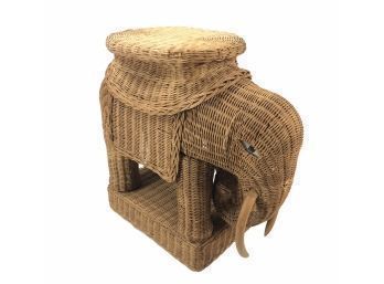 Rattan Elephant End Table - #S13-4