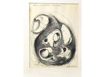 Signed Pen & Ink, Fossil Snail Shells - Bermuda - #BW-A5