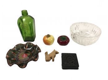 Coca Cola Glass Ash Tray, Blown Glass Apple Bottle & Pepper, Daguerreotype Case & More - #S15-3