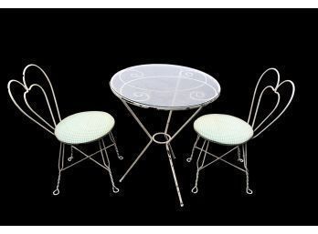 Vintage Ice Cream Parlor Table & Chair Set