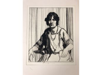 Signed William Lee Hankey Portrait Etching - #S11-4