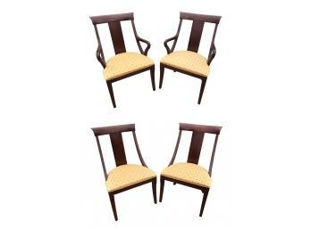 Ethan Allen Medallion Dining Chairs (Set Of 4) - #FF