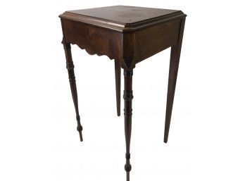 Solid Wood Spindle Leg Plant Stand / Side Table - #FF
