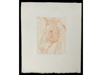 'Horse With Soul' Signed Etching By Ivan Valtchev (German/American, B. 1944) - #S12-3