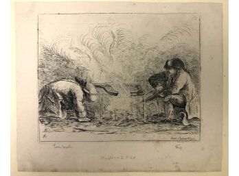 1785 Etching Of Lord Frederick North & Charles Fox By James Sayers & Thomas Cornell - #S11-4R