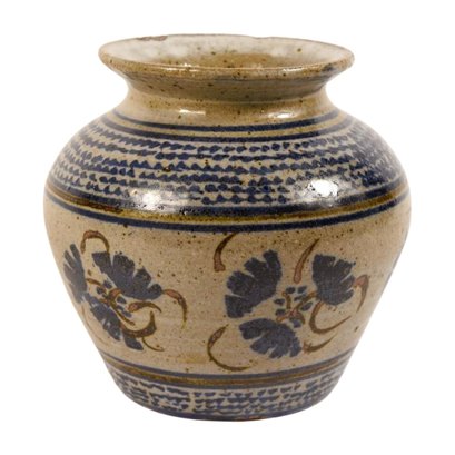 Glazed Ceramic Pottery Vase Signed Sampson