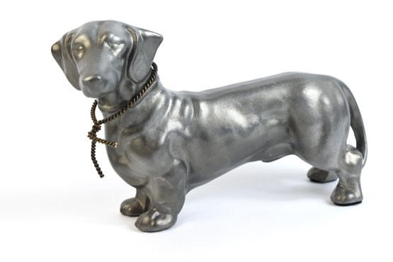 Dachshund Metal Sculpture Hotdog