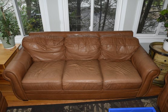 3 Seat Leather Couch Sofa