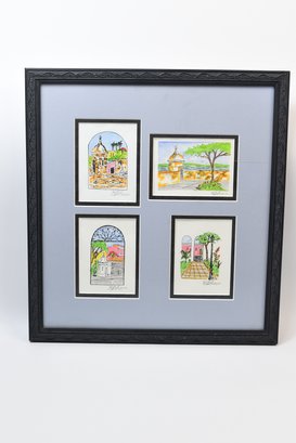 Puerto Rico Watercolor Street Art Framed & Matted