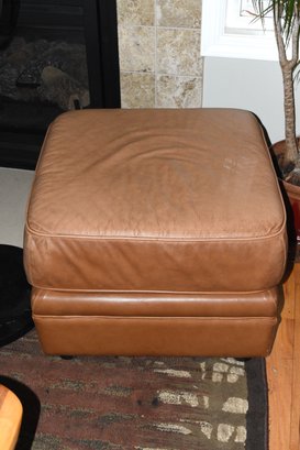 Leather Brown Ottoman