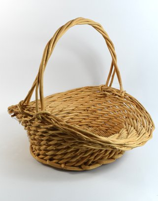 Vintage Heavy Weave Wicker Basket