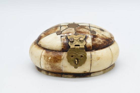 Jewelry Trinket Box Layered With Bone