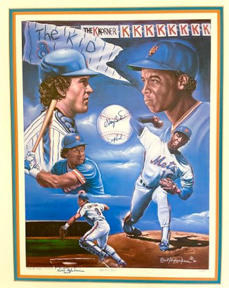Signed By Gary Carter & Dwight Gooden 'dynamic Duo' NY METS Lithograph Signed By Robert Stephen Simon