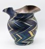 Lundberg Studios Signed & Numbered Vintage Historical Art Glass Vase With Wide Horizontal Feathering  #2174