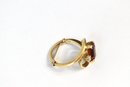 14K Ring Set With Citrine Stone & Diamonds Size 5