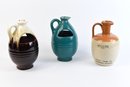 Glazed Pottery Ceramic Vessels  - 3 Total