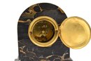 RARE Tiffany & Co Marble Mantel Clock With Gold Toned Accents Beautiful & Heavy Piece