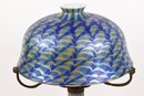 Absolutely Stunning Lundberg Studios 1981 Favrille Historical Hand Blown Art Glass Lamp Signed & Numbered