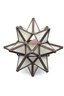 Star Shaped Candle Holder With Frosted/smoked Glass Windows.