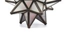 Star Shaped Candle Holder With Frosted/smoked Glass Windows.