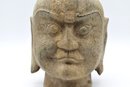 Antique Stone Buddha Guardian Head Carving