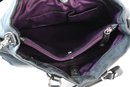 Black Coach Handbag Pocketbook With Purple Liner