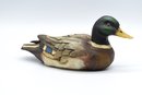 Pair Of Resin Mallard Ducks With Hidden Etched Duck Plaque - 2 Total