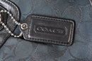 Black Coach Handbag Pocketbook With Purple Liner