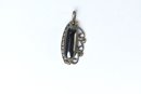 Sterling Silver Hematite Necklace Pendant - 5.65g Total Weight