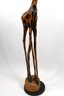 Very Large Magnificent Wood Carving Of Giraffe - 61' Tall