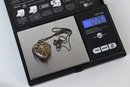 Sterling Silver 925 Onyx Heart Locket Necklace 16'