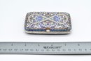 Stunning Late 19th Century Antique Russian Imperial Silver Enameled Cigarette Case