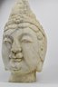 Large Chinese White Carrera Marble Head Sculpture Of Guanyin 37.5 Pounds  Circa 19th-20th Century