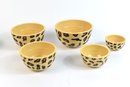 100' Melamine Cheetah Print Mixing Bowls - 5 Total