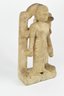 Antique Hand Engraved White Marble Hindu Goddess Laxmi Statue Sculpture
