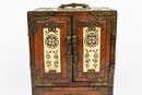 19th-20th Century Antique Chinese Wood & Bone Jewelry Box