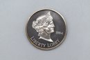 1984 1 Oz 999 Silver Round One Silver Eagle Liberty Lobby US Currency Bullion Coin