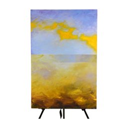 'Untitled Landscape' Abstract Acrylic Skyscape Painting On Canvas Signed Edwy 2015