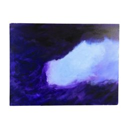 Abstract In Blue Painting On Stretched Canvas