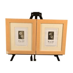 Pair Of Easel Back Wood Frames 8'x10' - 2 Total