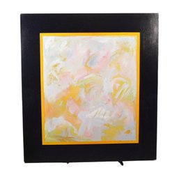 'garden Series #2' Abstract Landscape Painting On Canvas Signed Edwy '89