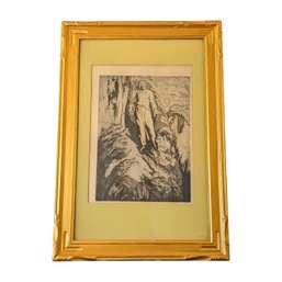 Emile Bernard Original Etching Illistration For 'La Fin De Satem' Roten Gallery Label