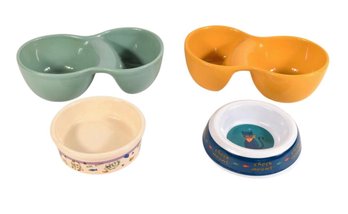 Dog & Cat Water Food Bowls - 4 Total