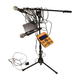 Singtrix Portable Karaoke Machine & Two Hisonic HS-800 Microphones Plus Stand