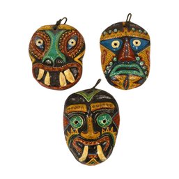 Colorful Tribal Face Masks Made In Peru - 3 Total