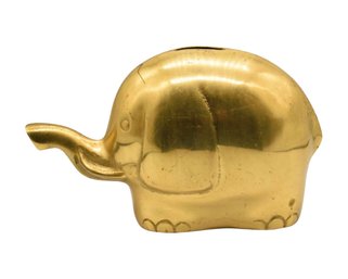 Brass Toned Elephant Piggy Bank