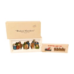 Department 56 Hand Painted Porcelain Dickens Village  Figurines - 2 Sets Total