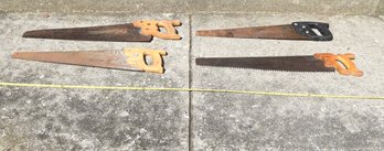 Wood Handled Hand Saws - 4 Total