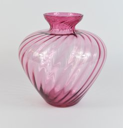 Vintage Pink Glass Vase